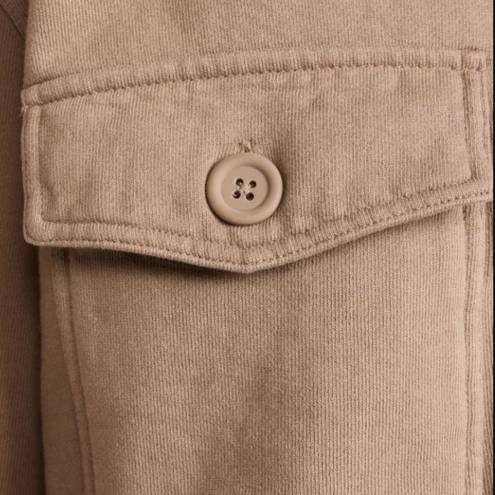 Good American  Tan Fleece Shacket