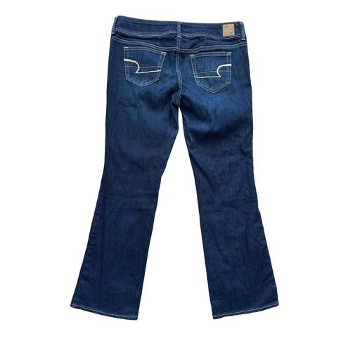 American Eagle  Women's Slim Boot Jeans Stretch Dark Wash Denim Size 10 Short