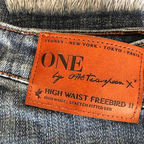 One Teaspoon  High Waist FreeBird II Stretch Fitted Leg Denim Jeans women’s 25