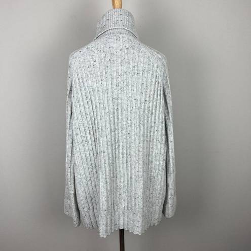 Krass&co The White Label  Sweater M Womens Gray Cable Knit Turtleneck‎ Wool Alpaca