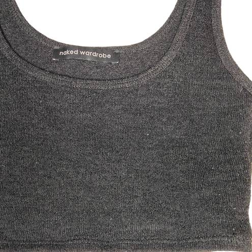 Naked Wardrobe Crop Tank | Black Crop Top Athleisure Tank