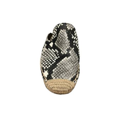 Tory Burch  Max Snake Print Leather Espadrille Slide Mule