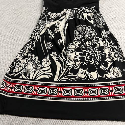 Trixxi Y2K  Black White Paisley Print Dress Size Small EUC