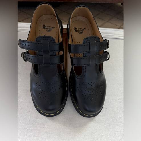 Dr. Martens  Black Smooth Leather Mary Jane Shoes EU 40