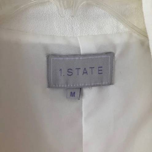 1. State White Zip Off Sleeveless Vest M