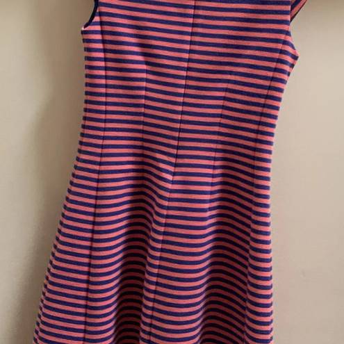 Lilly Pulitzer  Briella Ottoman Stripe Dress Pink Blue XS Lined RARE HTF GORGEOUS