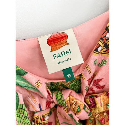 Farm Rio | Pink Mixed Fruits Mini Dress | Sz XS | EUC