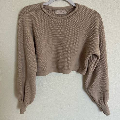 Free People Crop tan sweater