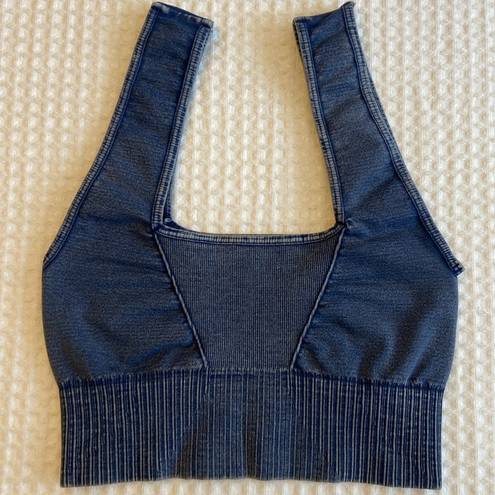 Free People NEW! $48  MOVEMENT Good Karma Square Neck Bra Top XS/S Deepest Navy