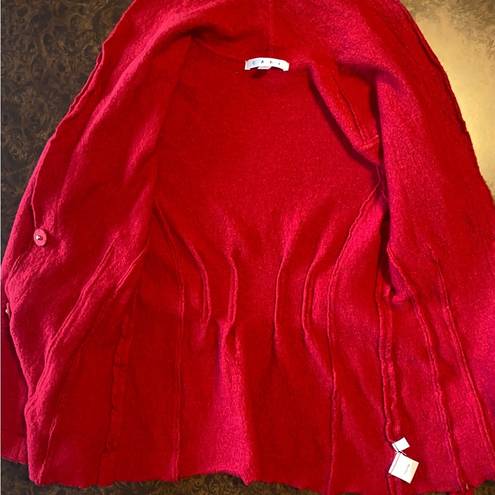 CAbi  100% Merino Wool Belted Sweater Jacket - size small