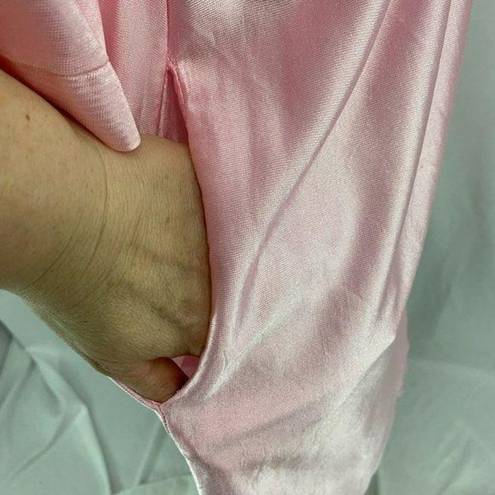 Second Skin Vintage Kiki Pale Pink Nylon  3/4 Sleeve Robe