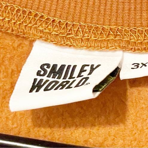 Grayson Threads Smiley World Plus Size 3X Spread Kindness Rust Semi Cropped Sweatshirt Women’s