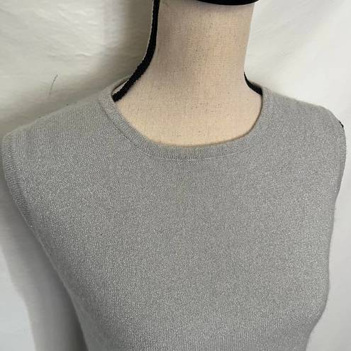 Karen Kane  Lifestyle Cashmere Blend Womens Sweater Size L Sleeveless Metallic