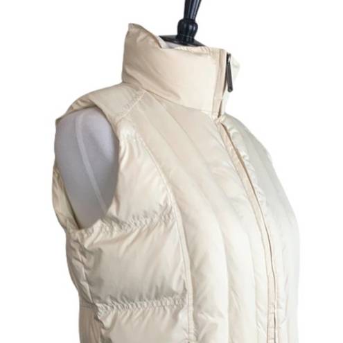 Woolrich Cream Lined Puffer Vest Quilted Outdoor Lined Women's Size Small S