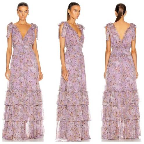 Alexis  Clemence Dress In Purple Bouquet