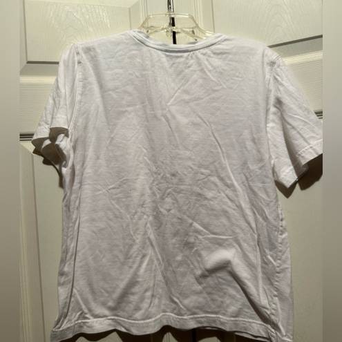 Bill Blass White  American flag tee. Large