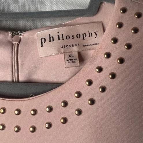 Philosophy  Blush Pink w Rose Gold Studs XL Dress