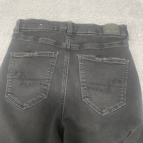 American Eagle 🦅 Curvy Super Hi-Rise Jegging Crop Jeans Size 6 Short Distressed