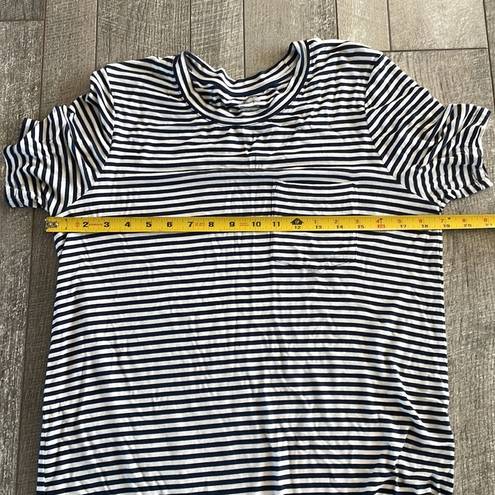 Roots Size Small Blue and White Striped Preppy T-Shirt Dress