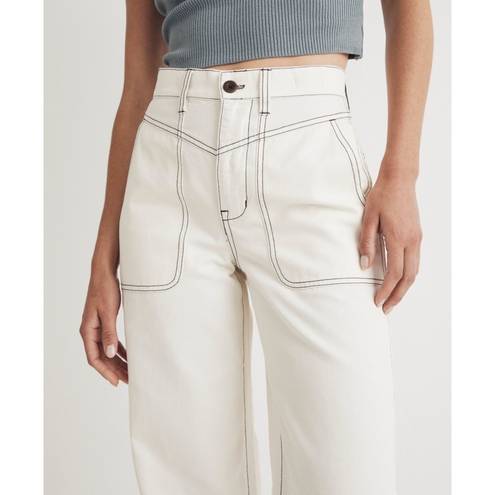 Madewell NWT  Perfect Fit Wide-Leg Utility Pants in Garment-Dyed Canvas sz 31