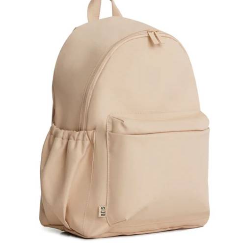  BEISICS Backpack Beige Canvas Trolly Pass Through Vanilla Girl 12x15x6