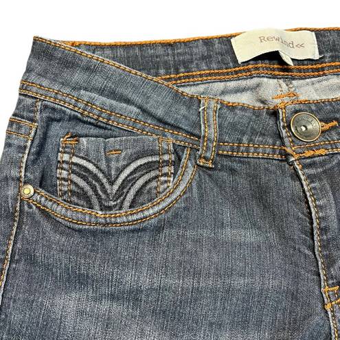 Rewind Womens Lightweight Dark Wash Straight Leg Denim Blue Jeans Size 7 EUC