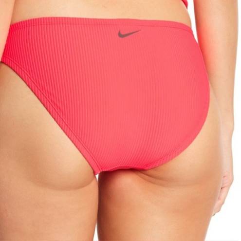 Nike  Ribbed Bikini Bottom Swimsuit Hot Pink Medium