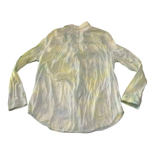 Pilcro  womens XL Anthropologie tye dye button up shirt casual cute long sleeve