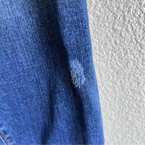 Spanx  Distressed Denim High Rise Elastic Waist Jeggings