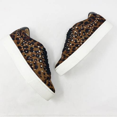 Joie [] Handan Studded Leopard Print Calf Hair Platform Sneakers NWT Sz 40 US 10