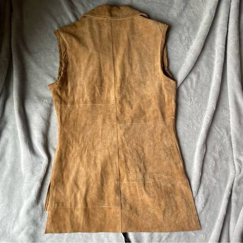 Arden B Vintage Y2K  Western Country Cowgirl Suede Leather Lace Up Vest Small