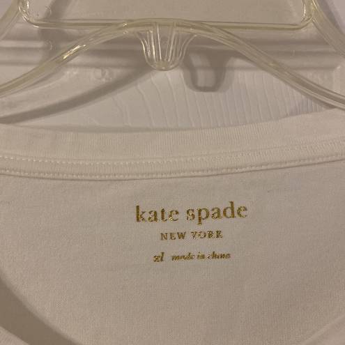 Kate Spade  New York Shirt size XL excellent condition color white length 24”