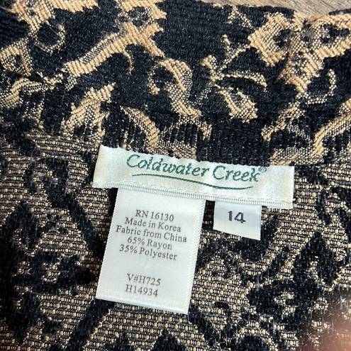 Coldwater Creek  Rococo Brocade Tapestry Button Front Unstructured Blazer Jacket