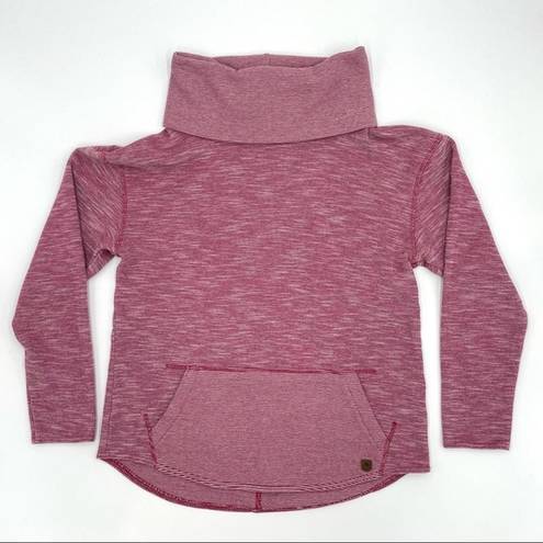 Burton  Oversize Turtleneck Cowl Sweatshirt Sweater Mottled‎ Pink Cozy Winter