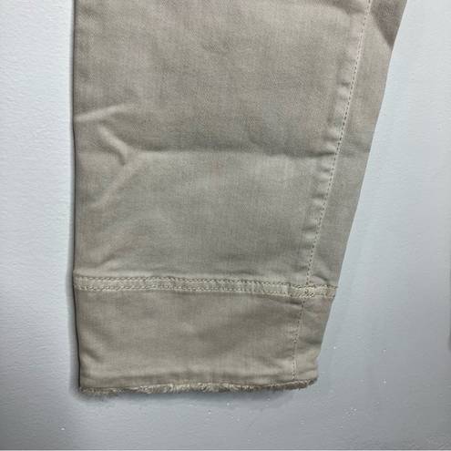 J.Jill  authentic fit cropped jeans cream size 8