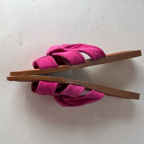 1. State  Suede Strappy Slide Womens Sandals Sz 8.5M Pink Suede 1S-Frel