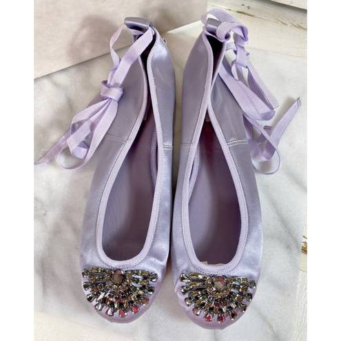 Jimmy Choo Purple & Crystal Grace Flat