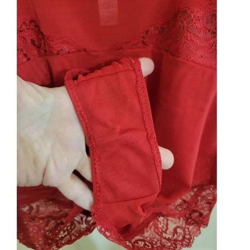 Marilyn Monroe  Lacey Red Deep Plunge Intimates BodySuit Size M