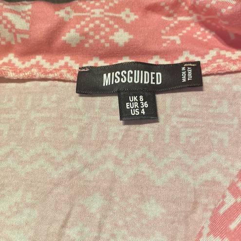 Missguided  Women’s Pink Long Sleeve Pajamas Size 4 NWOT