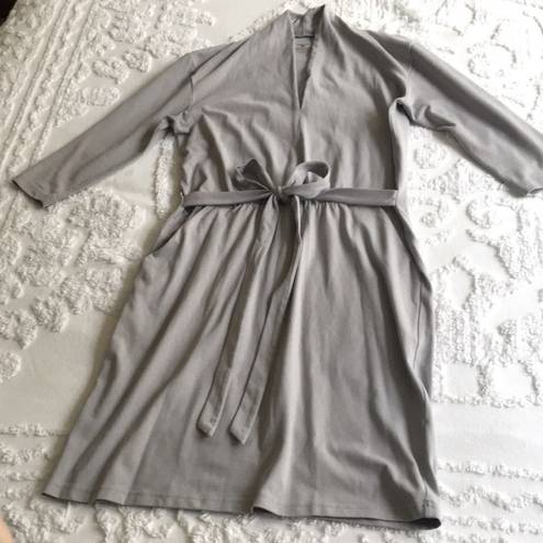 Patagonia Organic Cotton Gray V Neck Dress w/ pockets!Sm 3/4 length…