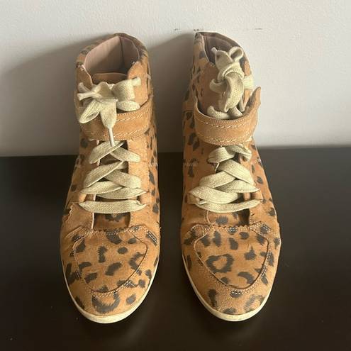 Rebecca Taylor  leopard wedge sneakers size 10