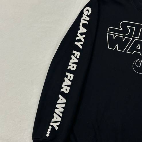 Star Wars Rebel Galaxy Graphic Logo Black Pullover Crewneck Sweatshirt Adult S