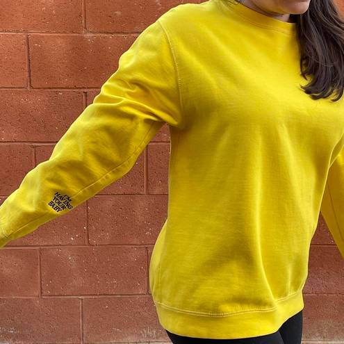Harry Styles Bright Yellow  Embroidered Sweatshirt