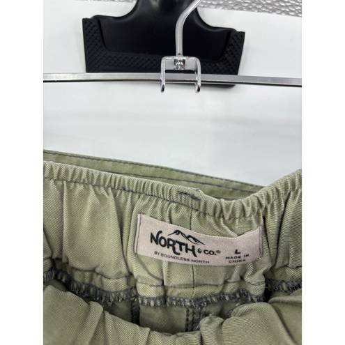 Krass&co North &  by Boundless North Pants Womens Sz Large Side Stripe Jogger Olive NWT
