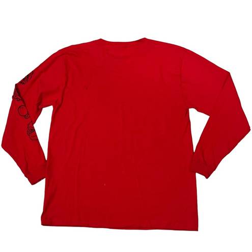 Nintendo Super Mario Long Sleeve T-Shirt Red Tee Crew Neck Video Game