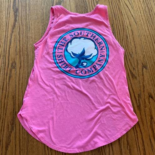 The Southern Shirt Company  Pink Logo Tank Small