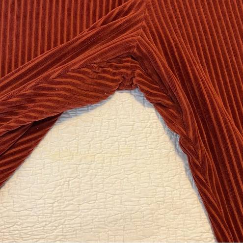 No Bo  Pull On Flare Pants Textured Burnt Orange
Wide Leg Woman's Pants size L