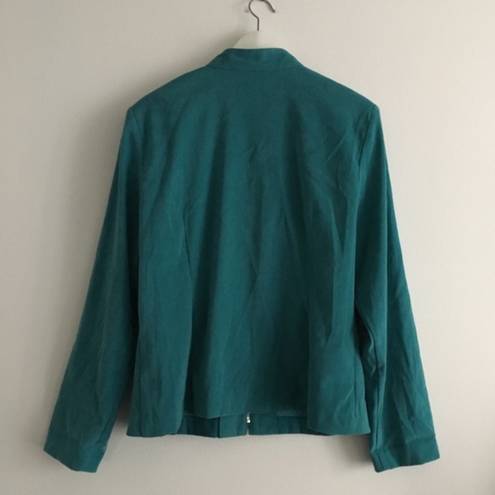 Dress Barn  Teal‎ Full zip up Jacket athletic Womens Size L