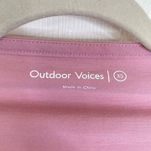 Outdoor Voices  Pink Merino Wool Cardigan Shrug Workout Sweater XS Balletcore