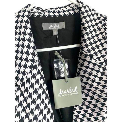 Houndstooth Marled  Longline Blazer M